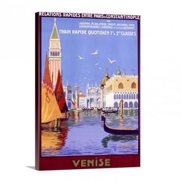 Venise By Georges DorivalVintage Poster Wall Art - Canvas - Gallery Wrap