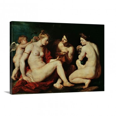 Venus Cupid Bacchus And Ceres 1613 Wall Art - Canvas - Gallery Wrap
