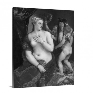 Venus With A Mirror By Titian C 1555 Wall Art - Canvas - Gallery Wrap