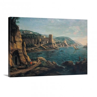 View Of The Neapolitan Coast By Gaspar Van Wittel 1725 Milan Italy Wall Art - Canvas - Gallery Wrap