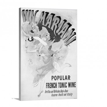Vin Mariani Popular French Tonic Wine Vintage Poster By Jules Cheret Wall Art - Canvas - Gallery Wrap
