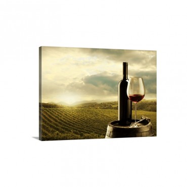 Vineyard At Sunset Wall Art - Canvas - Gallery Wrap