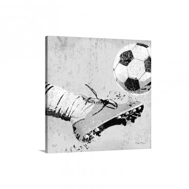 Vintage Soccer Strike Wall Art - Canvas - Gallery Wrap