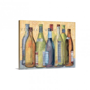 Vintage Wine Wall Art - Canvas - Gallery Wrap