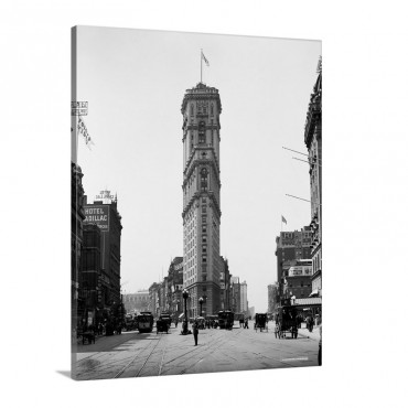 Vintage Photograph Of Times Building Times Square New York City Wall Art - Canvas - Gallery Wrap