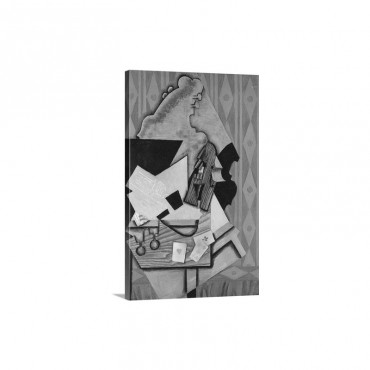 Violin And Playing Cards On A Table By Juan Gris Wall Art - Canvas - Gallery Wrap