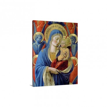 Virgin And Child With Angels C 1460 Wall Art - Canvas - Gallery Wrap