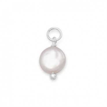 Cultured Freshwater Coin Pearl Charm - June Birthstone