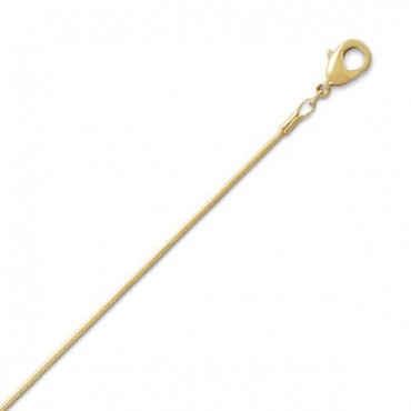 14 Karat Gold Plated Brass Snake Chain - 1.2 mm