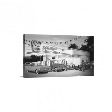 Wally's Service Station Wall Art - Canvas - Gallery Wrap