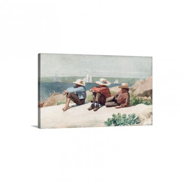 Watching The Ships Gloucester 1875 Wall Art - Canvas - Gallery Wrap