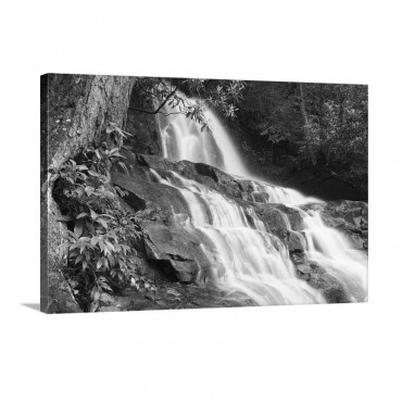 Water Cascading Over Rocky Cliffs Laurel Creek Falls Great Smoky Mountains National Park Tennessee Wall Art - Canvas - Gallery Wrap