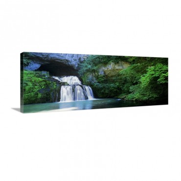 Waterfall In A Forest Lison River Jura France Wall Art - Canvas - Gallery Wrap