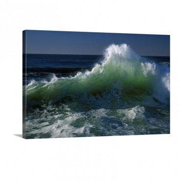 Wave Crashing On Pacific Coast Oregon United States Wall Art - Canvas - Gallery Wrap