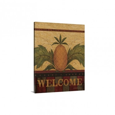 Welcome Pineapple Wall Art - Canvas - Gallery Wrap