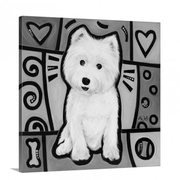 West Highland White Terrier Pop Art Wall Art - Canvas - Gallery Wrap
