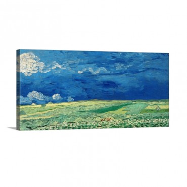 Wheatfields Under Thunderclouds 1890 Wall Art - Canvas - Gallery Wrap