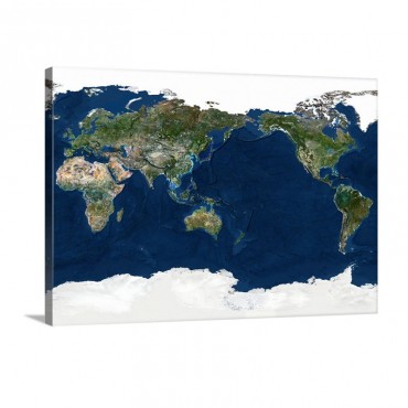 Whole Earth Satellite Image Wall Art - Canvas - Gallery Wrap