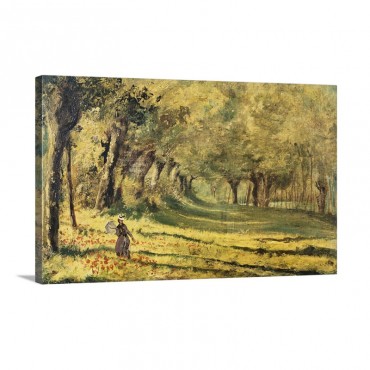 Woman In The Forest By Claude Monet Wall Art - Canvas - Gallery Wrap