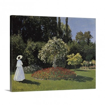 Woman In The Garden Wall Art - Canvas - Gallery Wrap