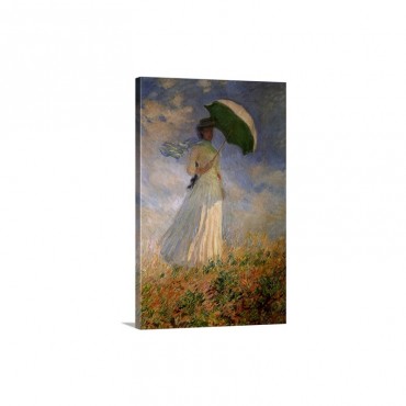 Woman With Umbrella Turned To The Right Wall Art - Canvas - Gallery Wrap