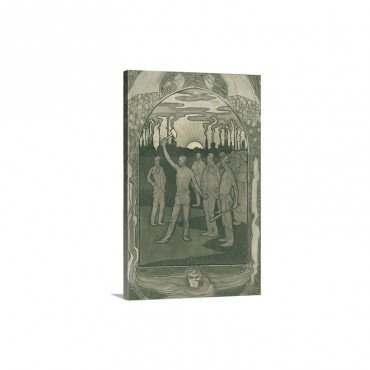 Workers Of All Countries Unite 1990 Dutch Drawing On Cardboard Wall Art - Canvas - Gallery Wrap