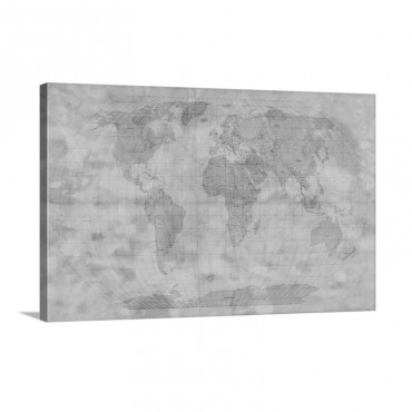 World Map Antique Style Wall Art - Canvas - Gallery Wrap