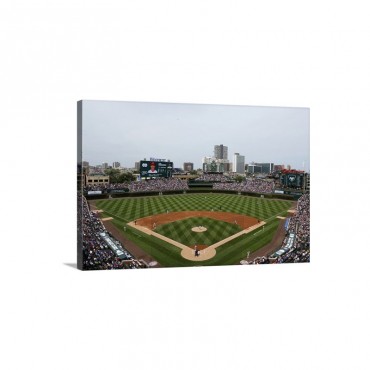Wrigley Field During A Game Chicago Illinois Home Of The Cubs Wall Art - Canvas - Gallery Wrap