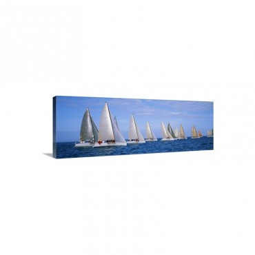 Yachts In The Ocean Key West Florida Wall Art - Canvas - Gallery Wrap