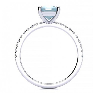 Yana Aquamarine Ring - White Gold