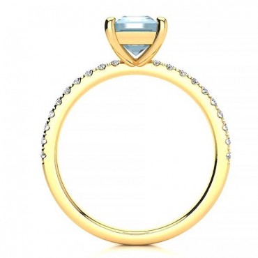 Yana Aquamarine Ring - Yellow Gold
