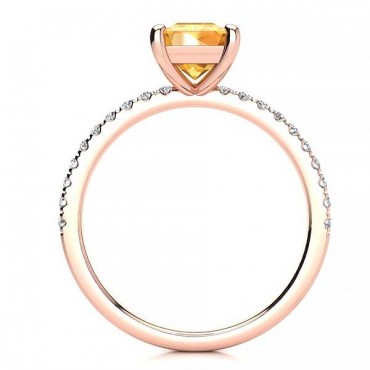 Yana Citrine Ring - Rose Gold