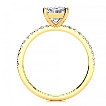 Yana Moissanite Ring - Yellow Gold