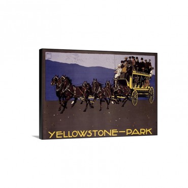 Yellowstone Park Vintage Poster Wall Art - Canvas - Gallery Wrap
