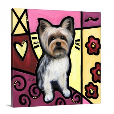 Yorkshire Terrier Pop Art Wall Art - Canvas - Gallery Wrap