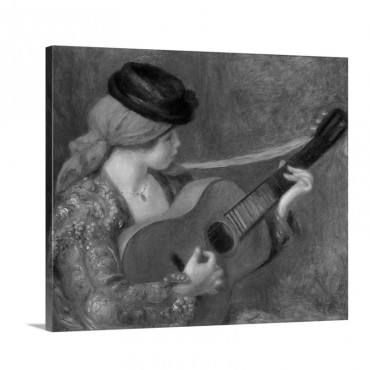 Young Spanish Woman With A Guitar Wall Art - Canvas - Gallery Wrap