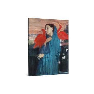 Young Woman With Ibis By Edgar Degas Wall Art - Canvas - Gallery Wrap
