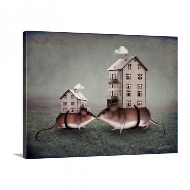 Your Place Or Mine Wall Art - Canvas - Gallery Wrap
