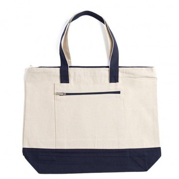 Promotional Zippered Canvas Tote Bag