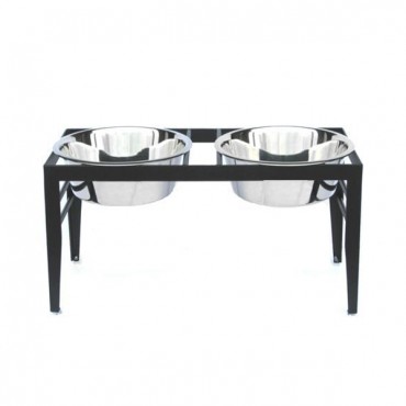 Chariot Double Elevated Dog Bowl Medium