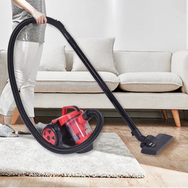 700 W Bagless Cord Rewind Canister Vacuum Cleaner W / HEPA Filtration