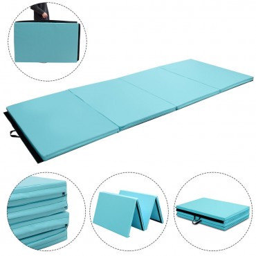 4 Ft. x 10 Ft. x 2 in. Thick Folding Panel Aerobics Exercise Gymnastics Mat
