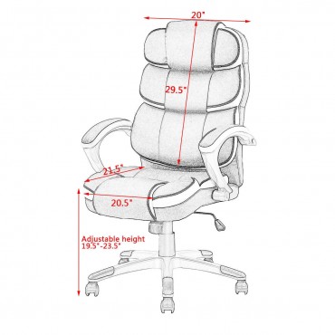 Ergonomic PU Leather High Back Computer Chair