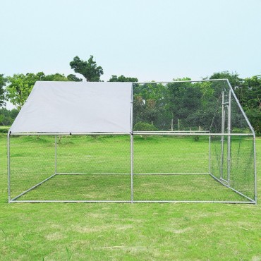 Large Walk in Shade Cage Chicken Coop with Roof Cover