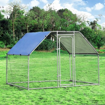 9.5 Ft. x 6.5 Ft. Large Walk In Chicken Run Cage