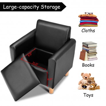 Single Kids Sofa Armrest Chair W / Storage Box
