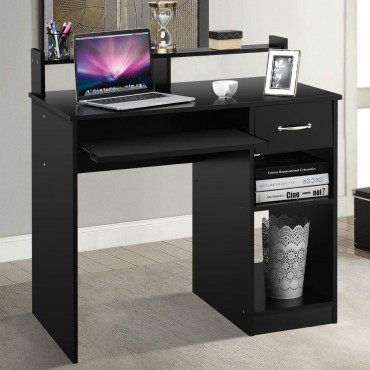Home Office Study PC Laptop Computer Desk With Drawer