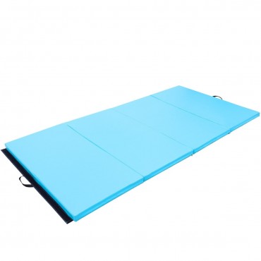 4 Ft. x 8 Ft. x 2 In. Gymnastics Mat Thick Folding Panel Aerobics Exercise Mat