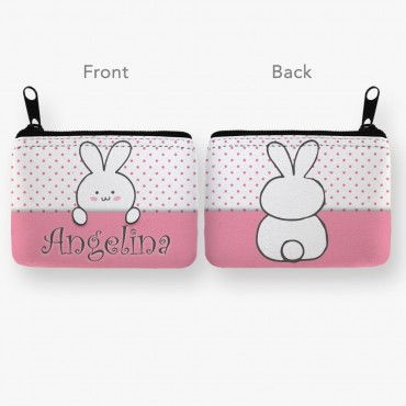 Angelina Bunny Personalized Coin Purse