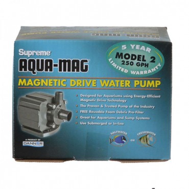 Supreme Aqua-Mag Magnetic Drive Water Pump - Aqua-Mag 2 Pump - 250 GP H